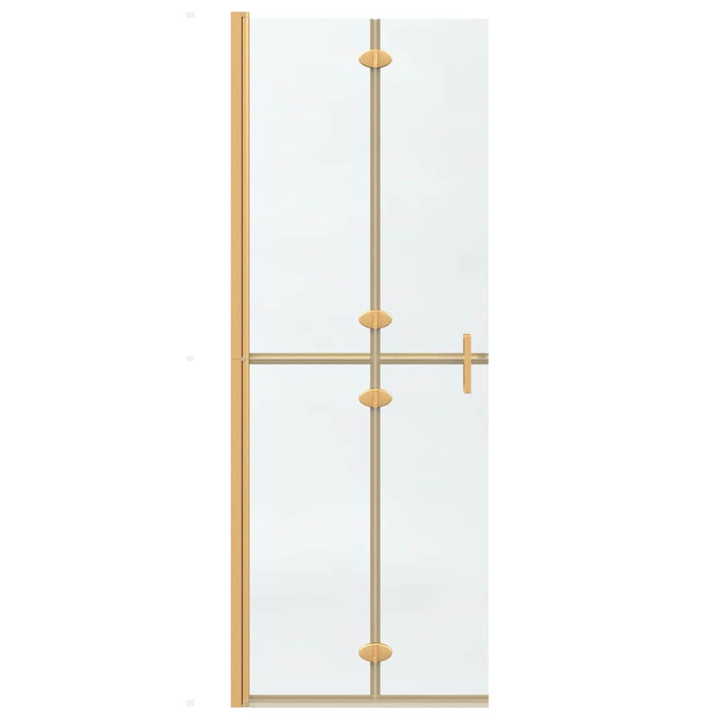 Walk-In Shower Wall Folding Gold 70 x 6.5 x 190 cm