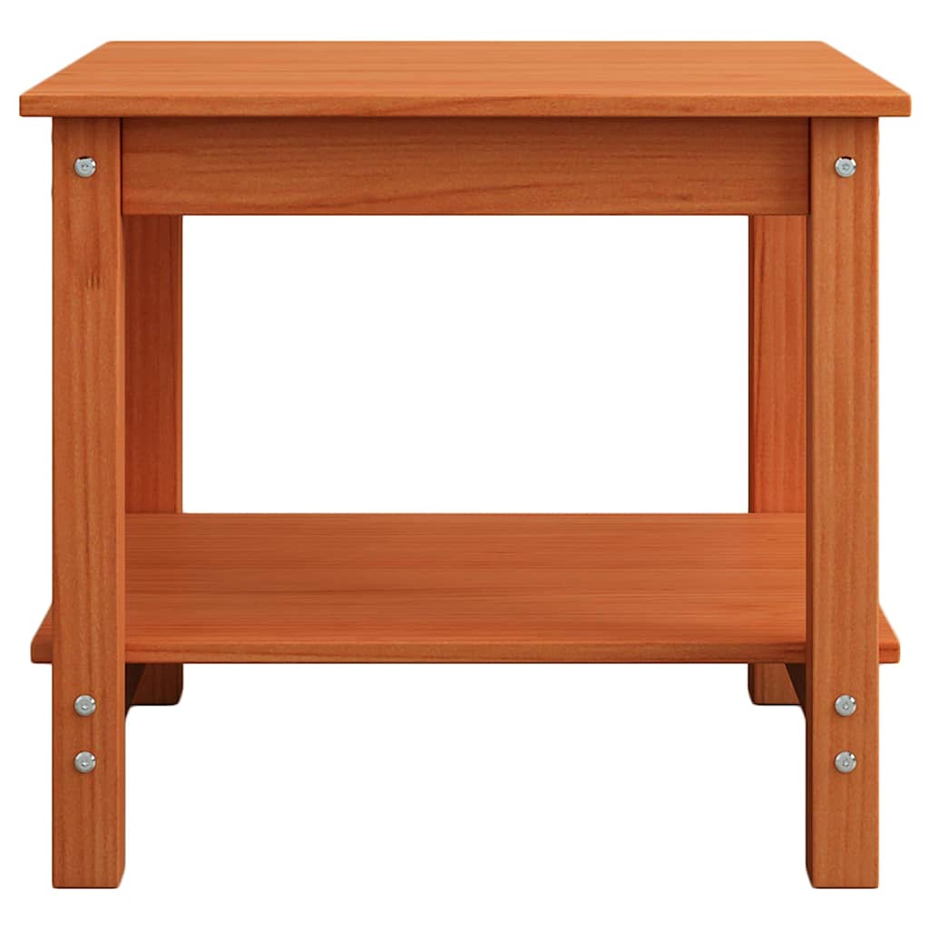 Coffee Table Wax brown 50 x 50 x 45 cm Solid pine wood