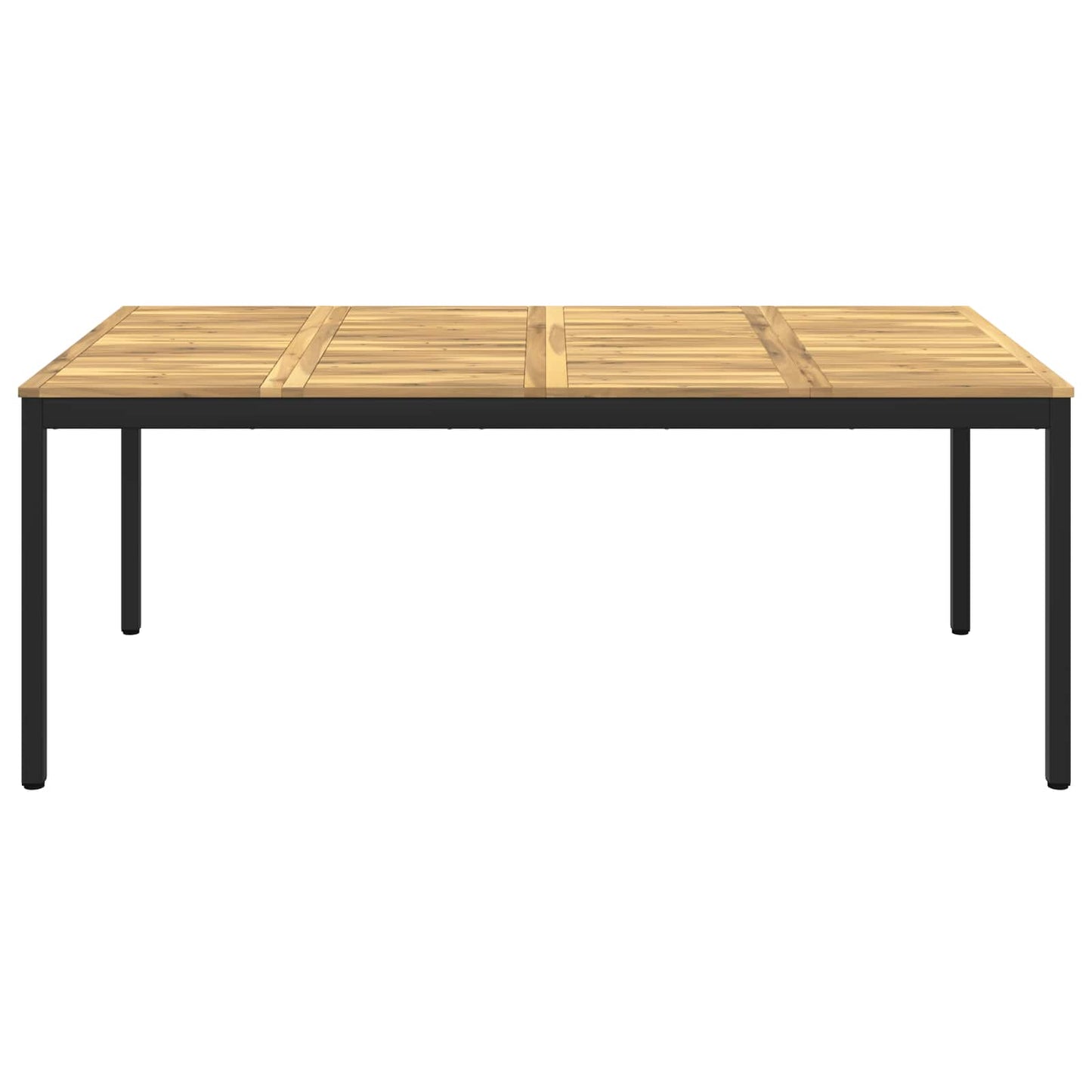 Garden Dinner Table White and Black 196 x 100.5 x 75 cm