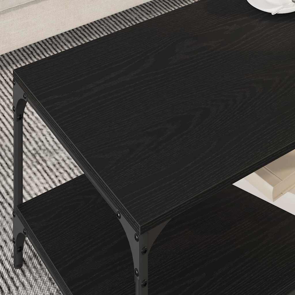 Coffee Table Black Oak 82 x 50 x 40 cm Engineered Wood