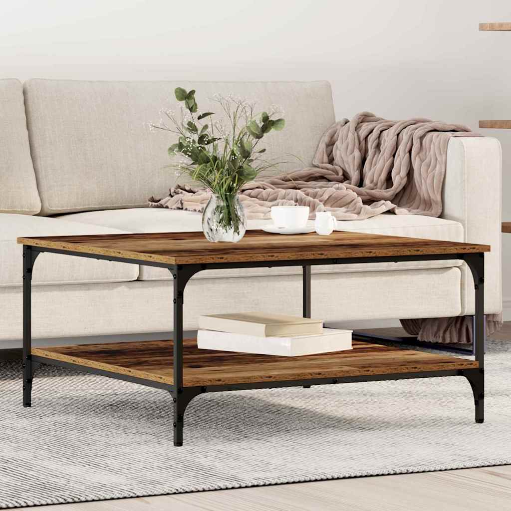 Coffee Table Old wood 80 x 80 x 40 cm Engineered Wood