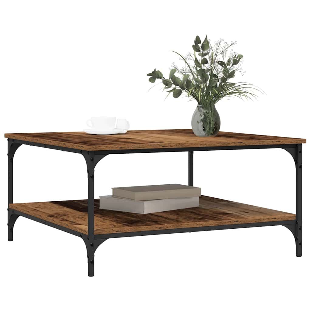 Coffee Table Old wood 80 x 80 x 40 cm Engineered Wood