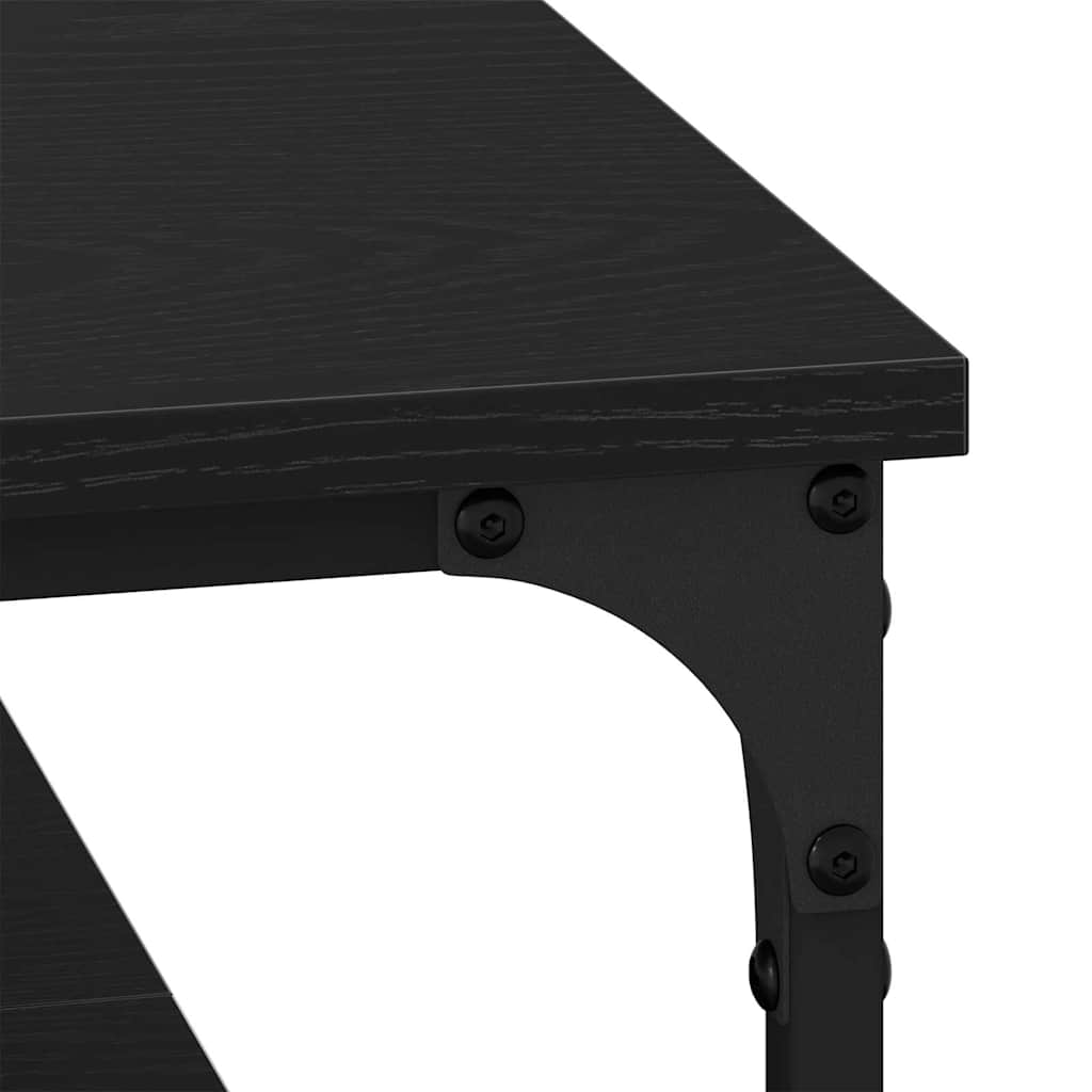 Coffee Table Black oak 100 x 100 x 40 cm Engineered Wood