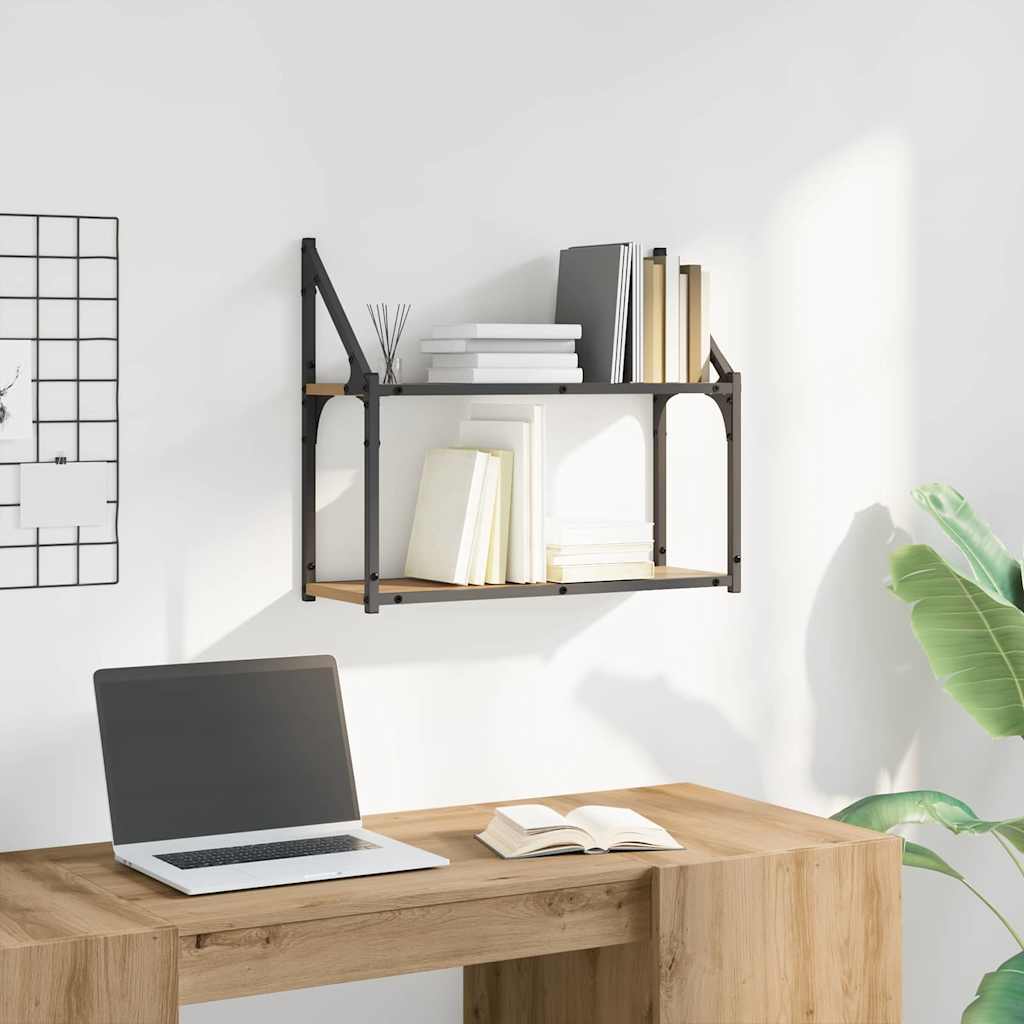 Wall Shelf Artisan oak 60 x 21 x 51 cm Engineered Wood