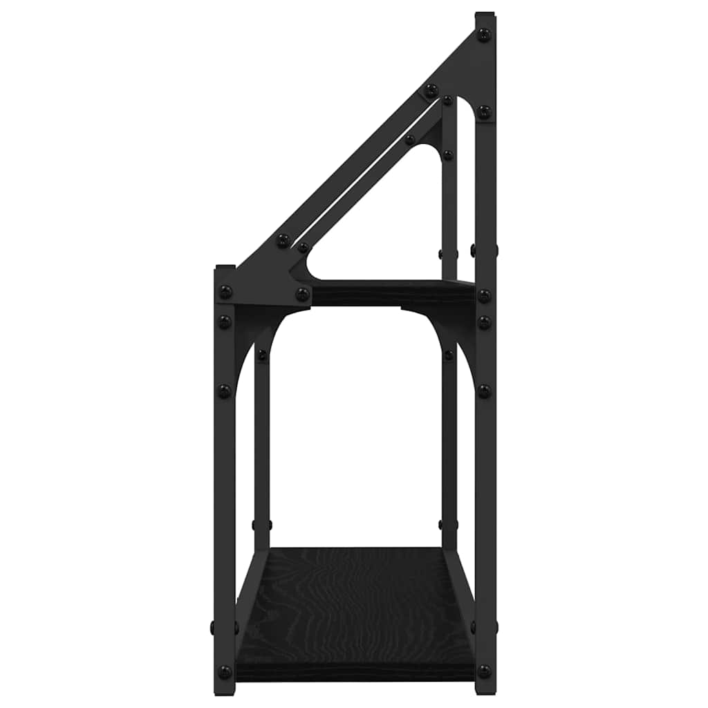 Wall Shelf Wall-Mounted Black oak 60 x 21 x 51 cm
