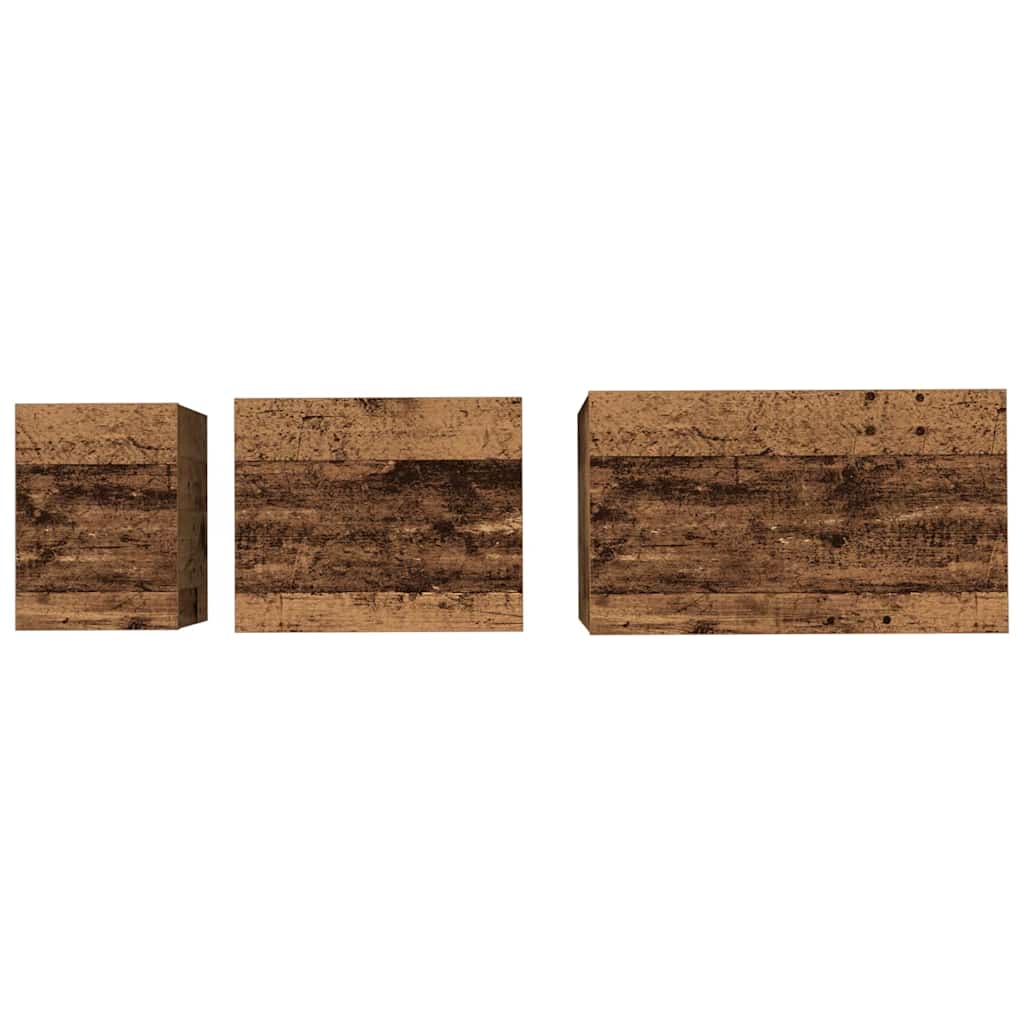 Coffee Table 3 pcs Old Wood Engineered wood