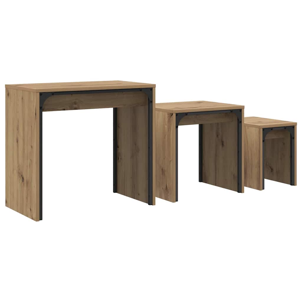 Coffee Table 3 pcs Artisan Oak Engineered wood