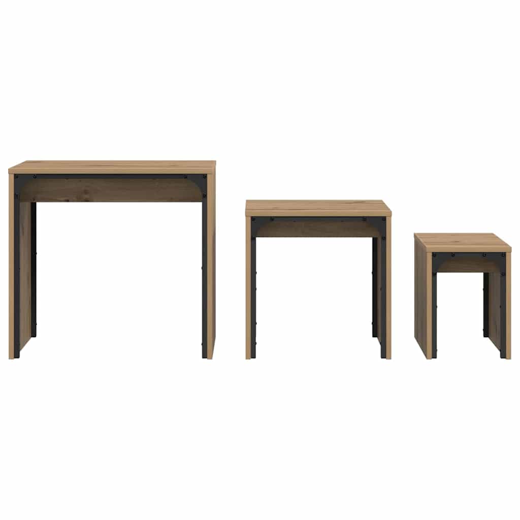 Coffee Table 3 pcs Artisan Oak Engineered wood