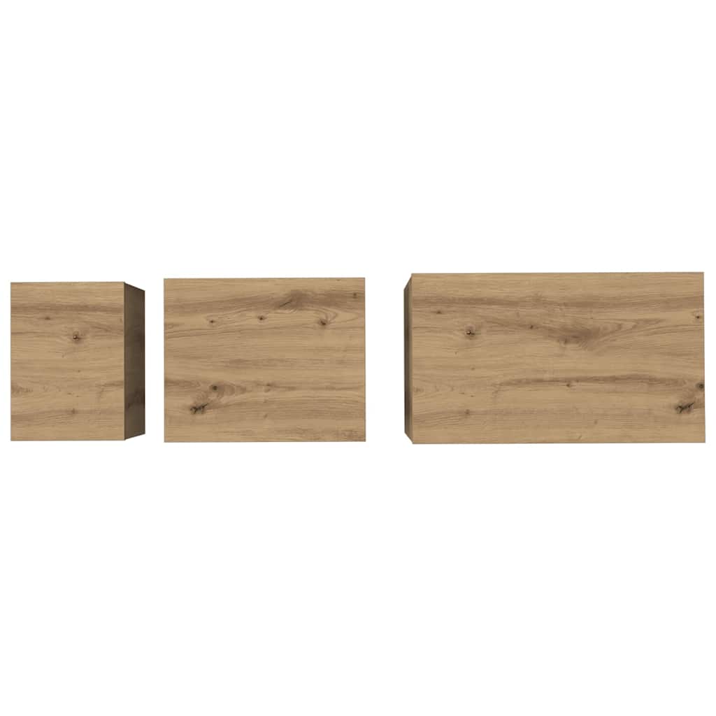 Coffee Table 3 pcs Artisan Oak Engineered wood