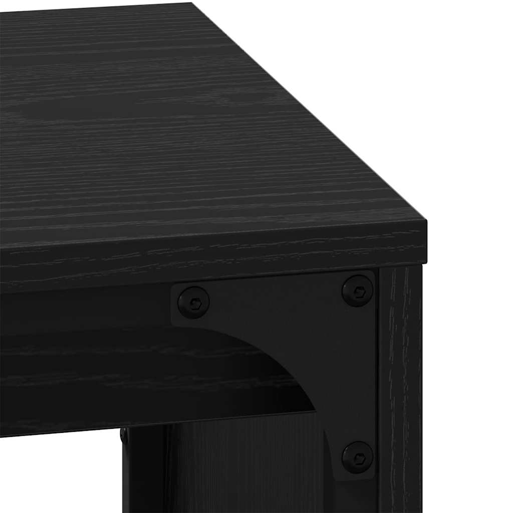 Coffee Table 3 pcs Black Oak Engineered wood
