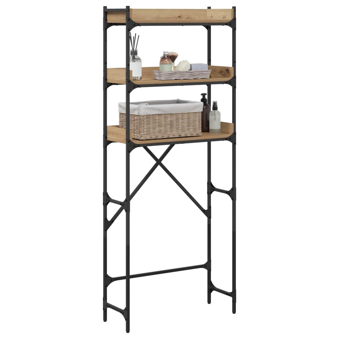 Washing Machine Shelf with Shelf Artisan Oak 67 x 25 x 163 cm