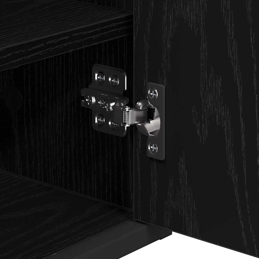 Wall Shelf with Shelf Wall-mounted Black Oak 65 x 20 x 60 cm