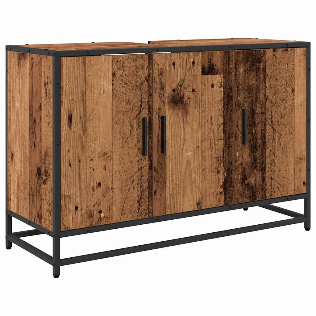 Bathroom Cabinet Old Wood 90 x 33 x 60 cm Engineered Wood