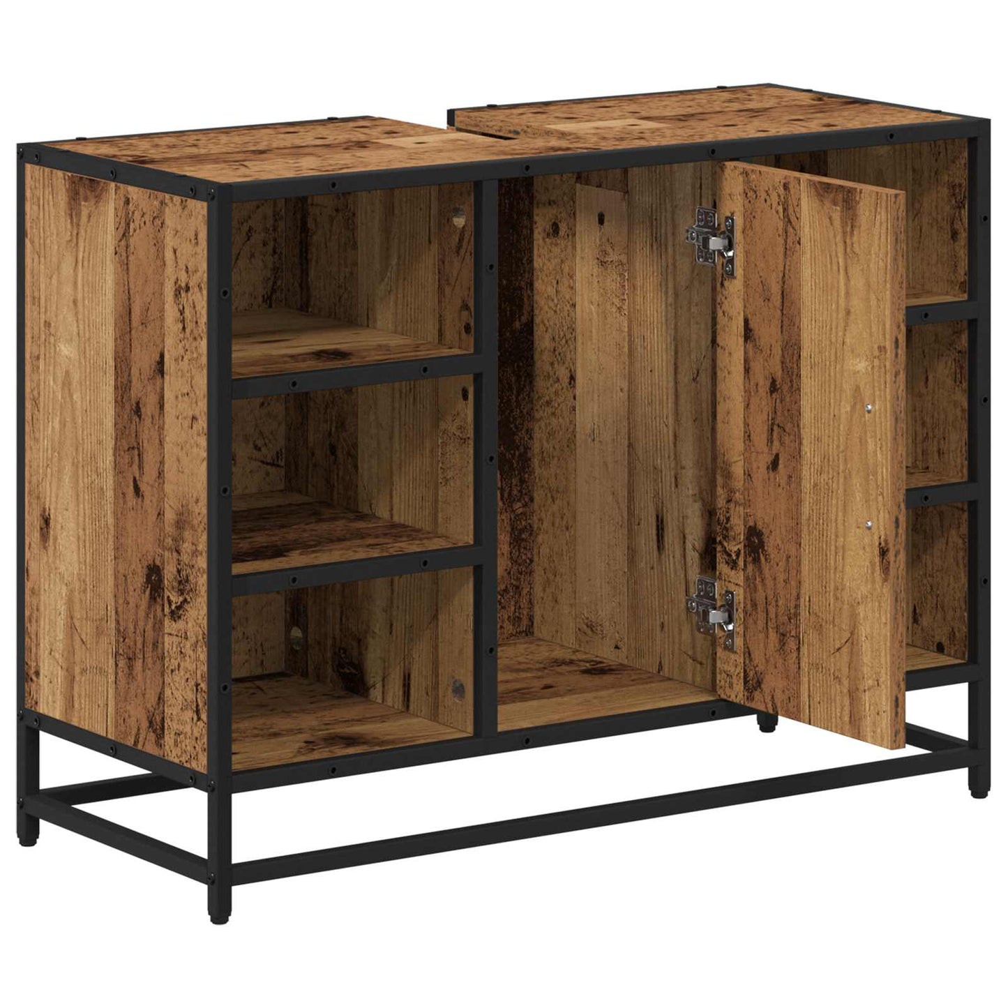 Bathroom Cabinet Old Wood 80 x 33 x 60 cm Engineered Wood