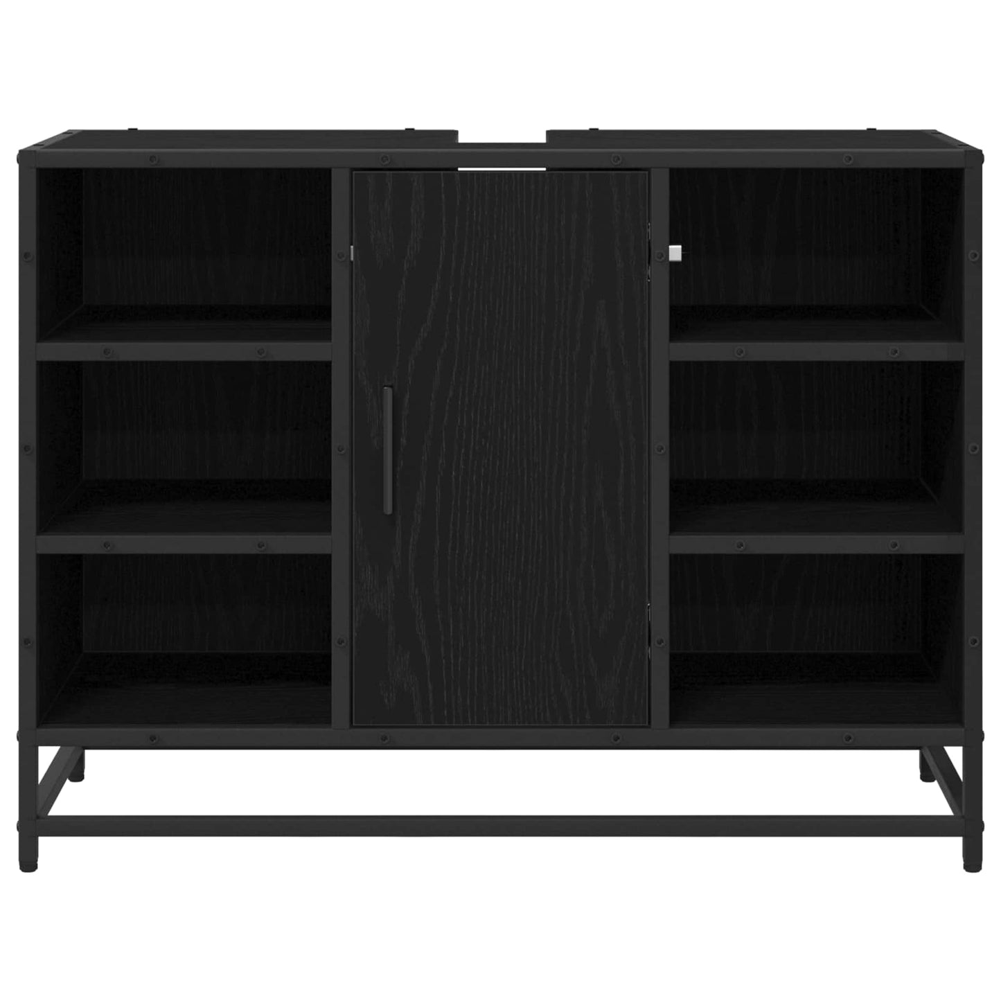 Bathroom Cabinet Black Oak 80 x 33 x 60 cm Engineered Wood