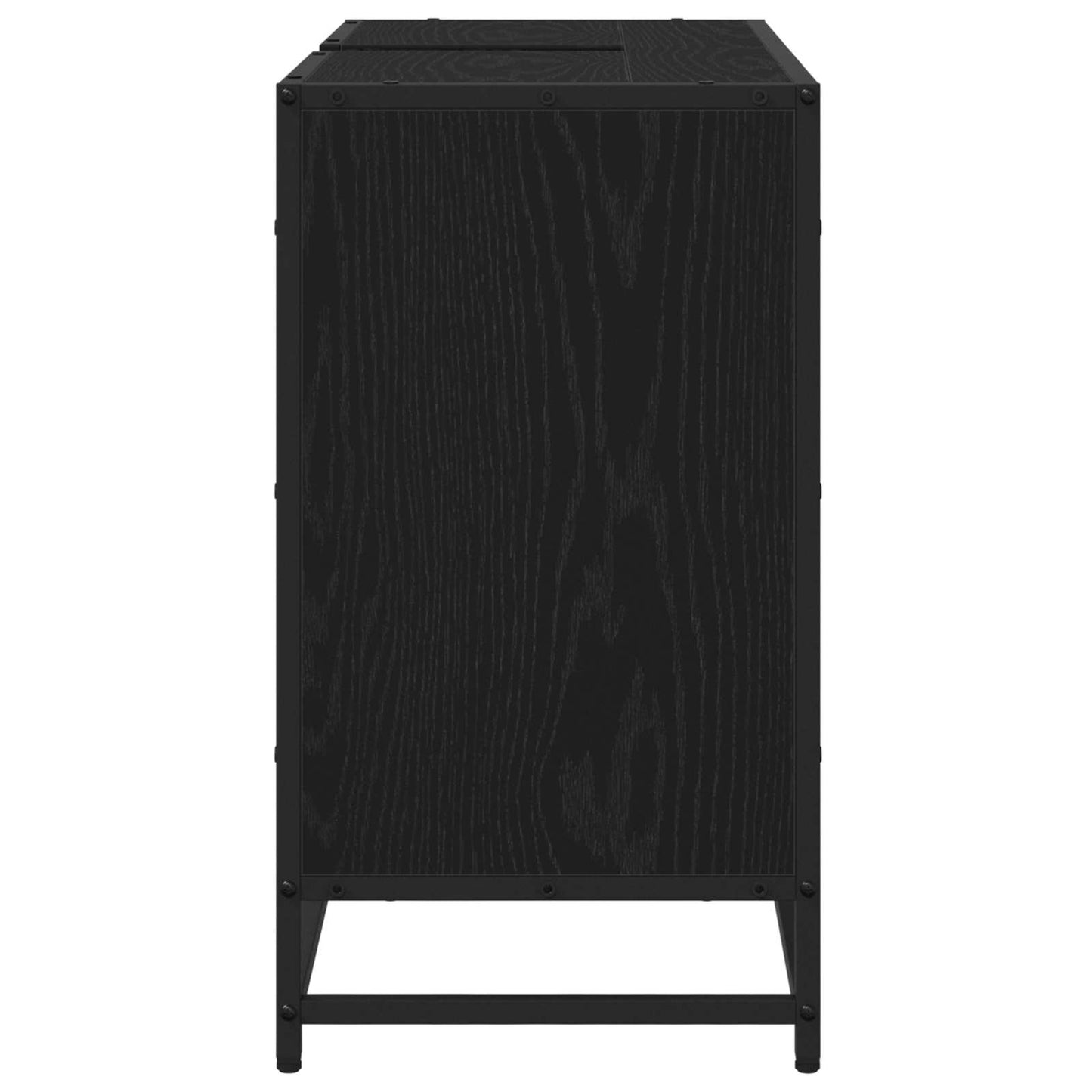 Bathroom Cabinet Black Oak 80 x 33 x 60 cm Engineered Wood