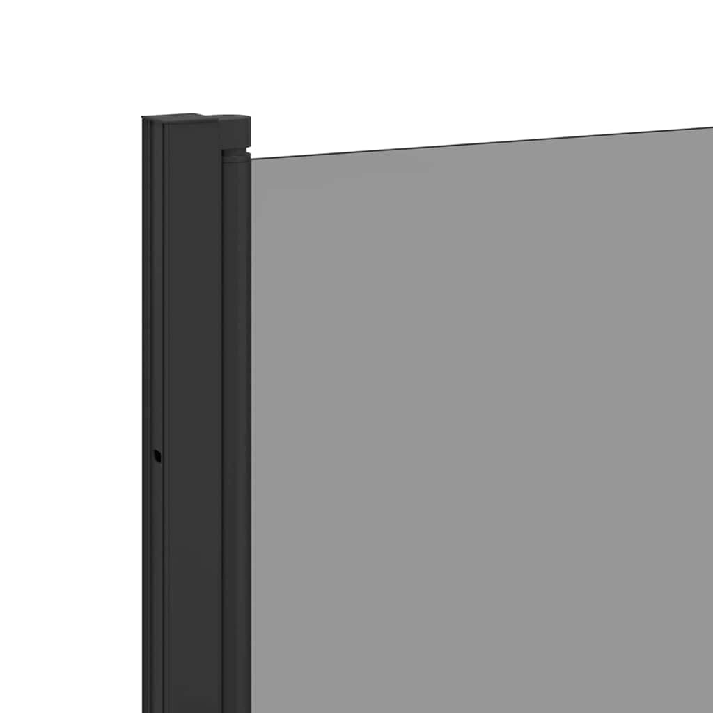 Bath Shower Screen Manual Black 130 x 138 cm Tempered Glass