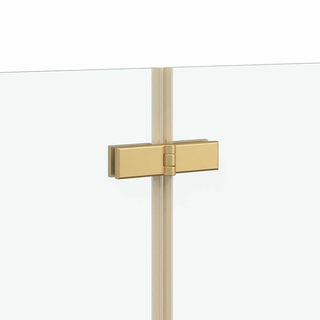 Shower Enclosure Gold 120 x 140 cm ESG Glass and Aluminium