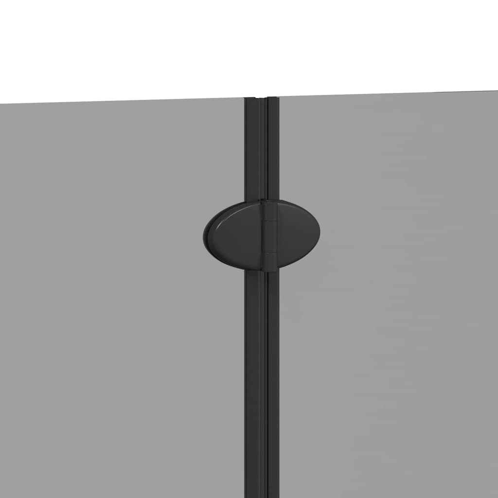 Shower Enclosure Black 95 x 140 cm ESG Glass and Aluminium