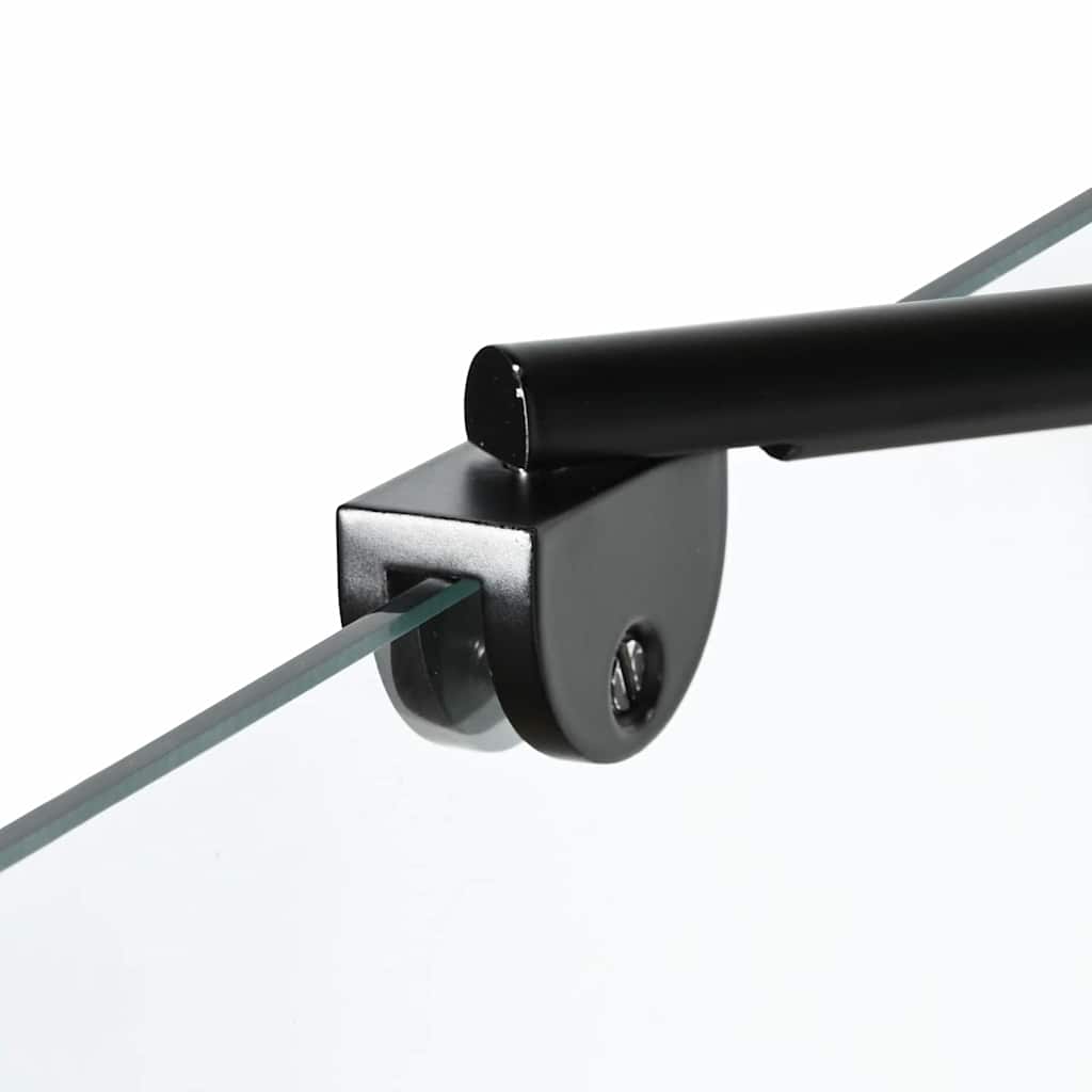 Bath Shower Screen Black and Transparent 80 x 68 x 128 cm