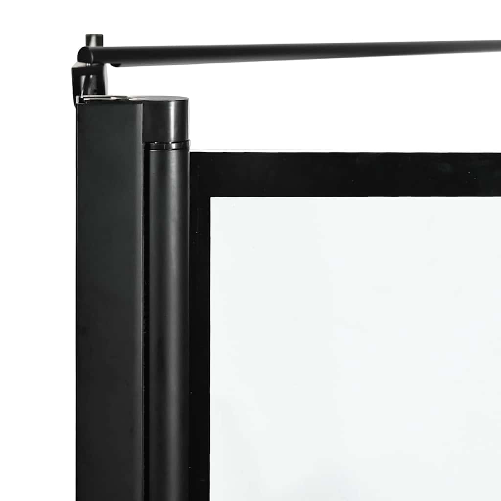 Bath Shower Screen Black and Transparent 80 x 68 x 128 cm