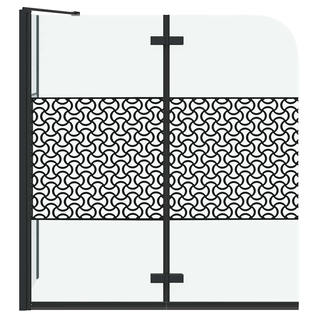 Bath Enclosure Geometric Manual Black 120 x 67 x 129 cm