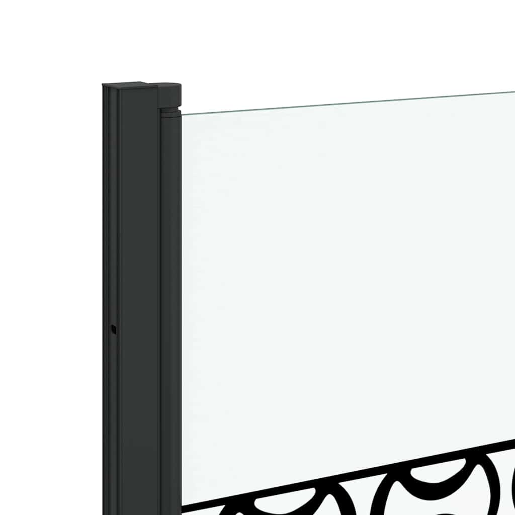 Shower Enclosure Manual Black and Transparent 130 x 130 cm