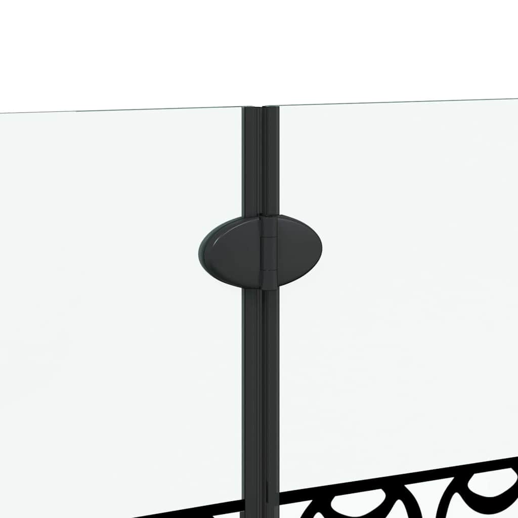 Shower Enclosure Manual Black and Transparent 130 x 130 cm