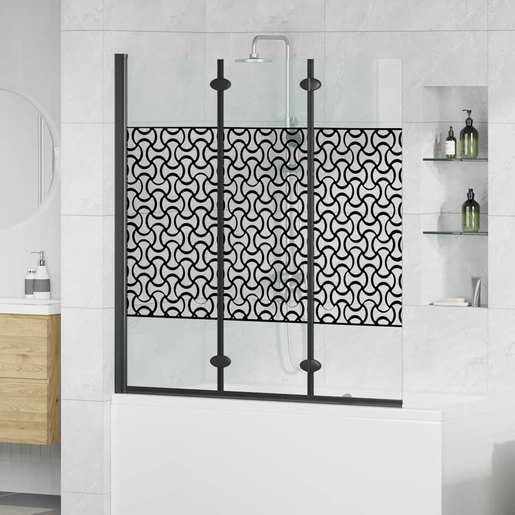 Shower Enclosure Manual Black and Transparent 130 x 130 cm