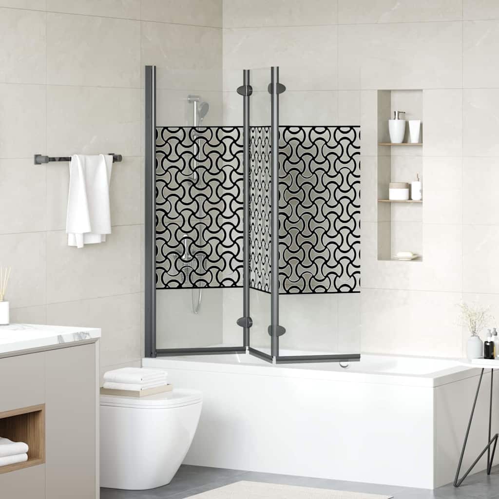 Shower Enclosure Manual Black and Transparent 130 x 130 cm