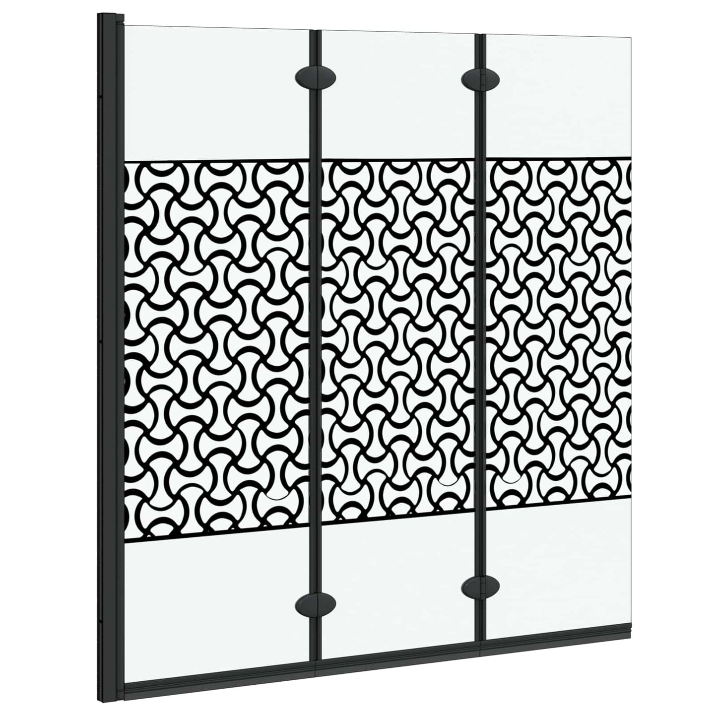 Shower Enclosure Manual Black and Transparent 130 x 130 cm