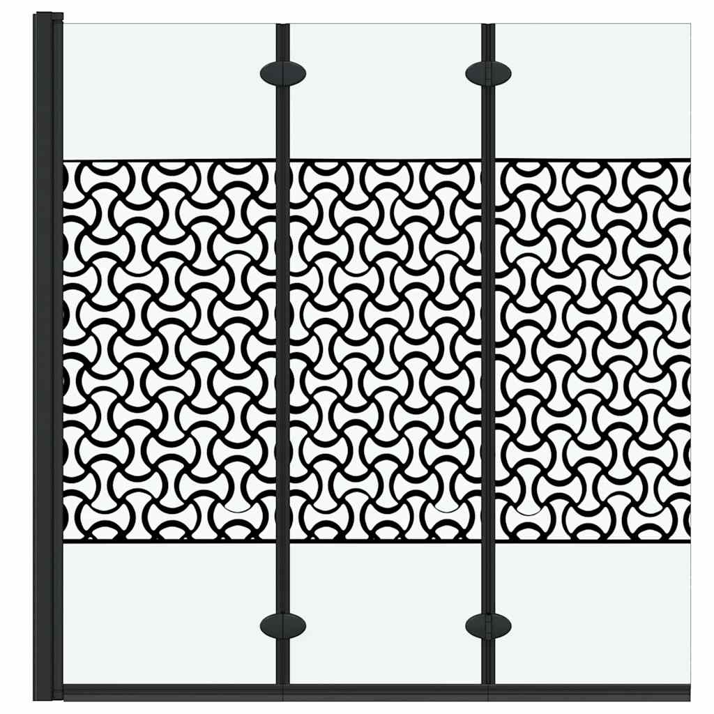 Shower Enclosure Manual Black and Transparent 130 x 130 cm