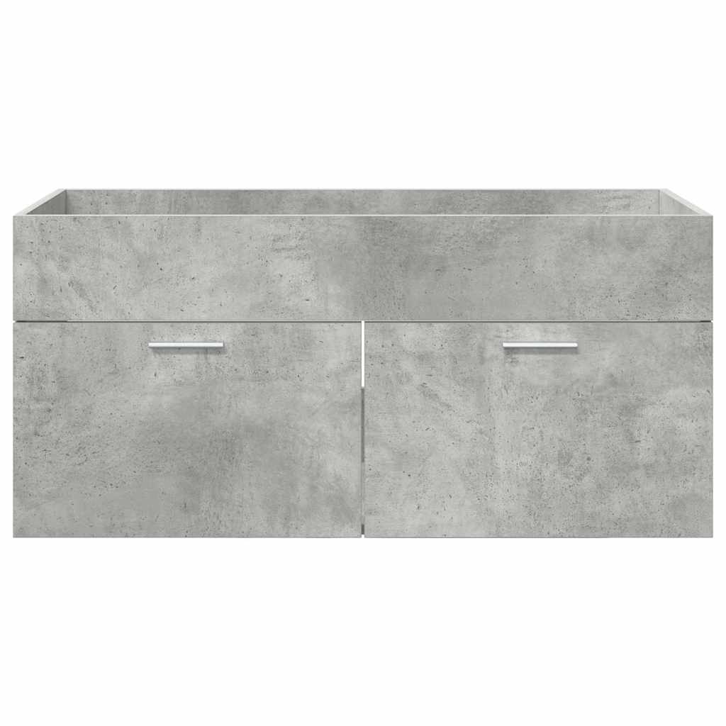 Sink cabinet with Storage Concrete Grey Engineered Wood