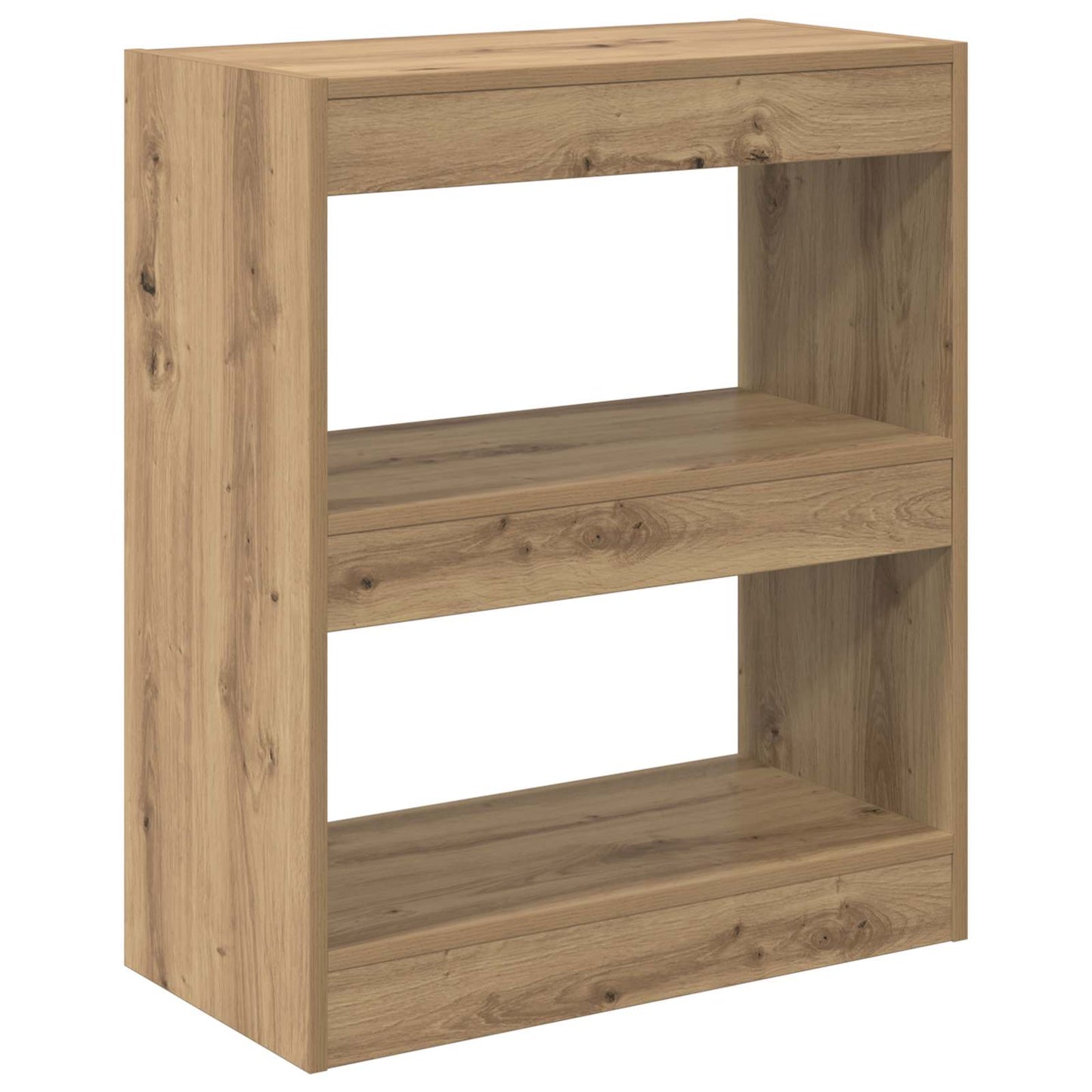 Book Cabinet 2-Tier 60 x 30 x 72 cm Engineered Wood Artisan Oak