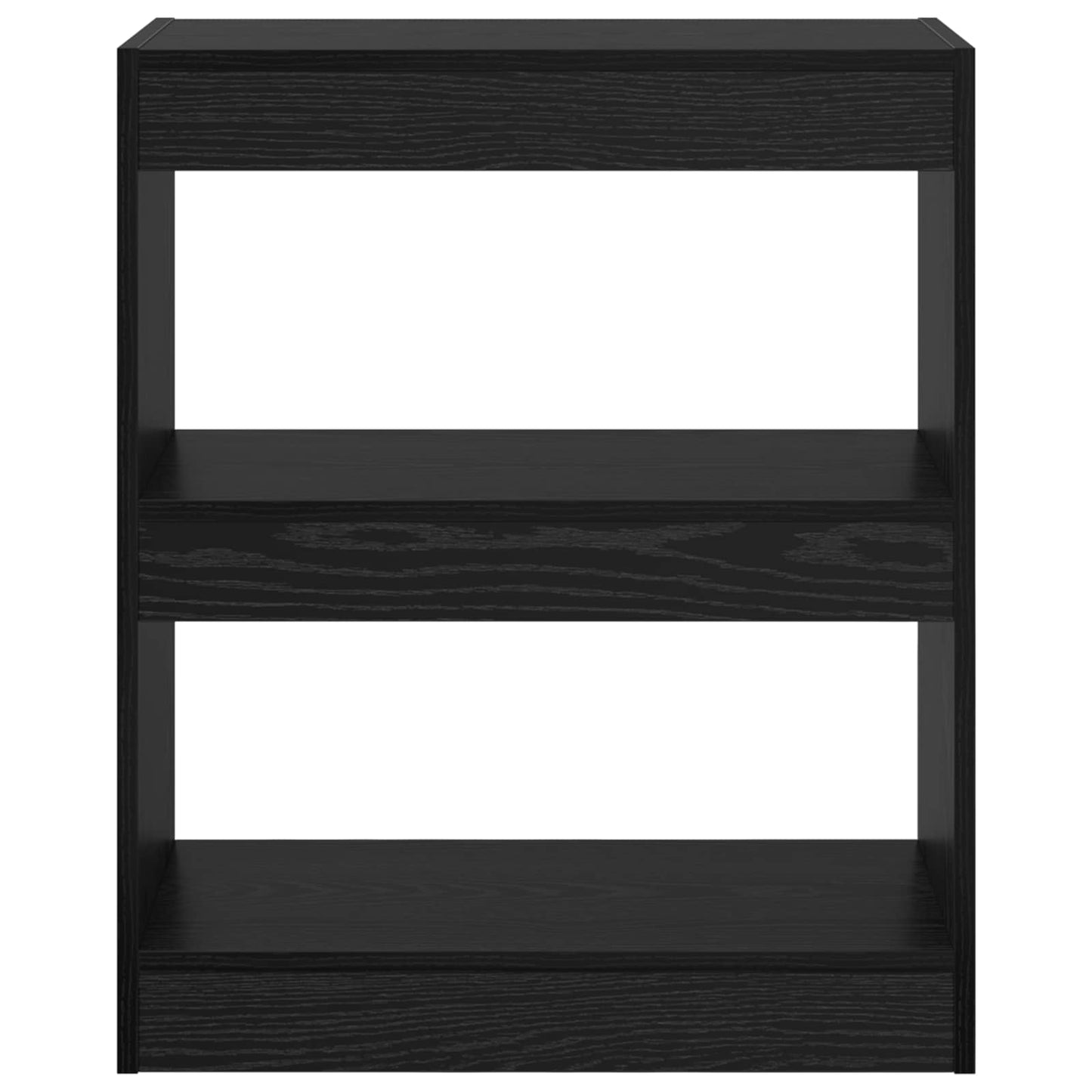 Book Cabinet 2-Tier 60 x 30 x 72 cm Engineered Wood Black Oak