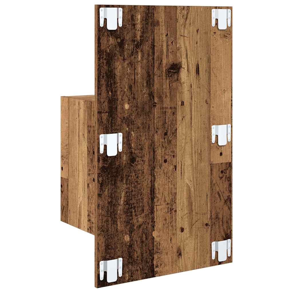 Wall-mounted Bedside Cabinet 2 pcs Old Wood 48.5 x 32.5 x 80 cm