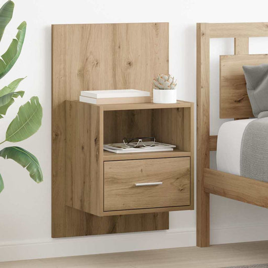 Bedside Cabinet 2 pcs Artisan Oak 50 x 32.5 x 80cm