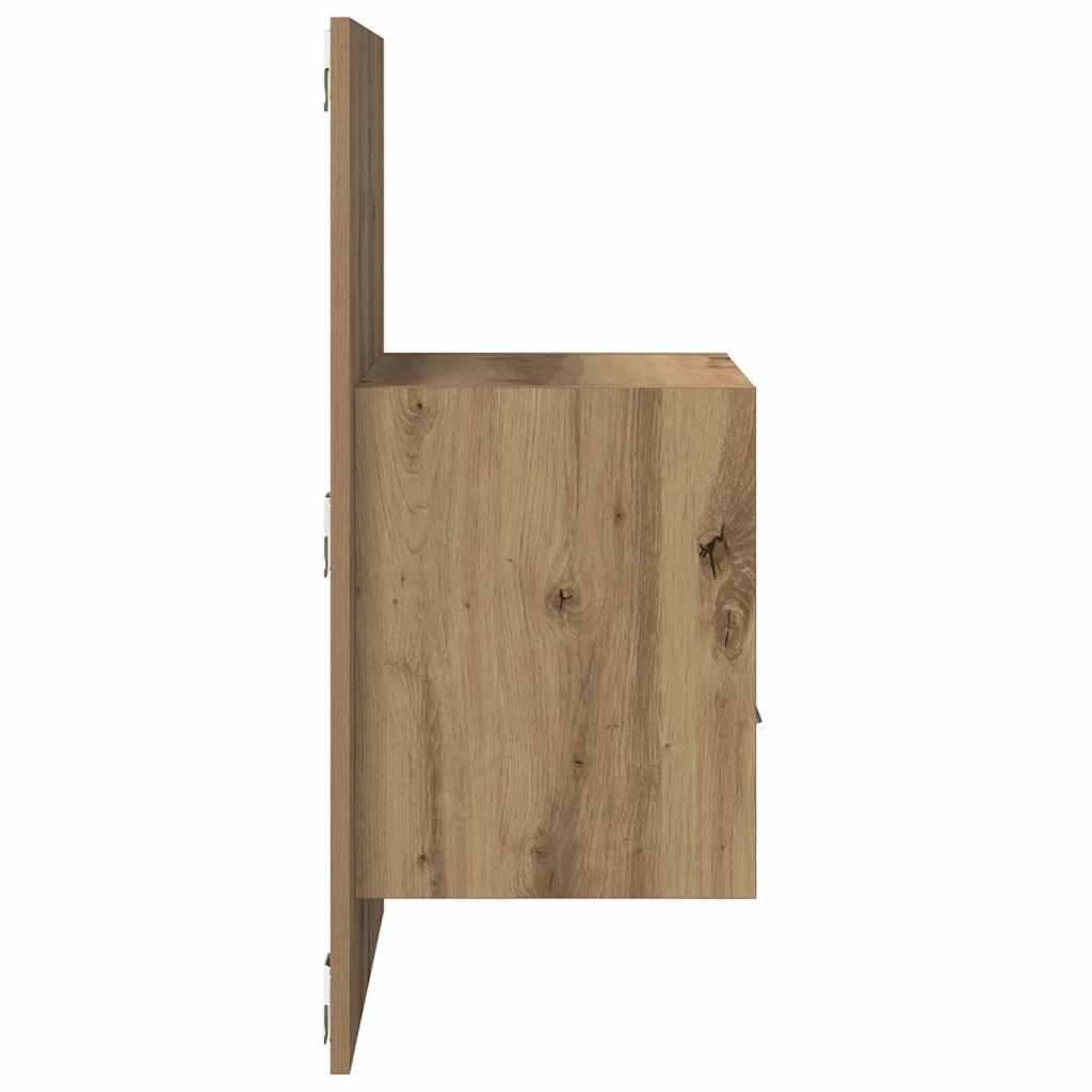 Bedside Cabinet with Drawer 2 pcs Artisan Oak 50 x 32.5 x 80cm
