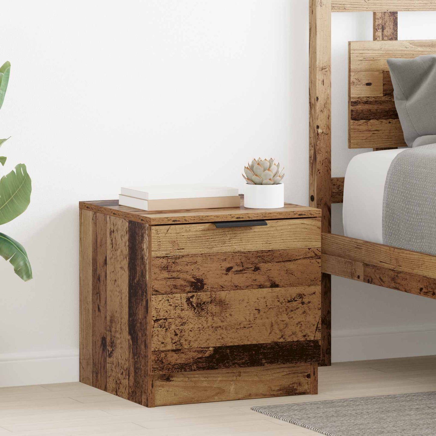 Bed Cabinet 2 pcs Old Wood 40 x 39 x 40cm Engineered Wood