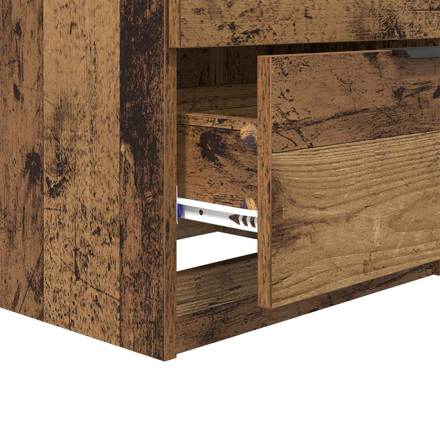 Bedside Cabinet 2 pcs Old Wood 45 x 39 x 50cm Engineered Wood