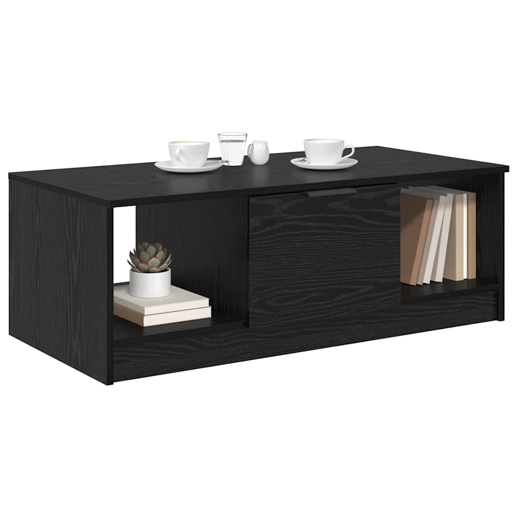 Coffee Table Black Oak 102 x 50 x 36cm Engineered Wood