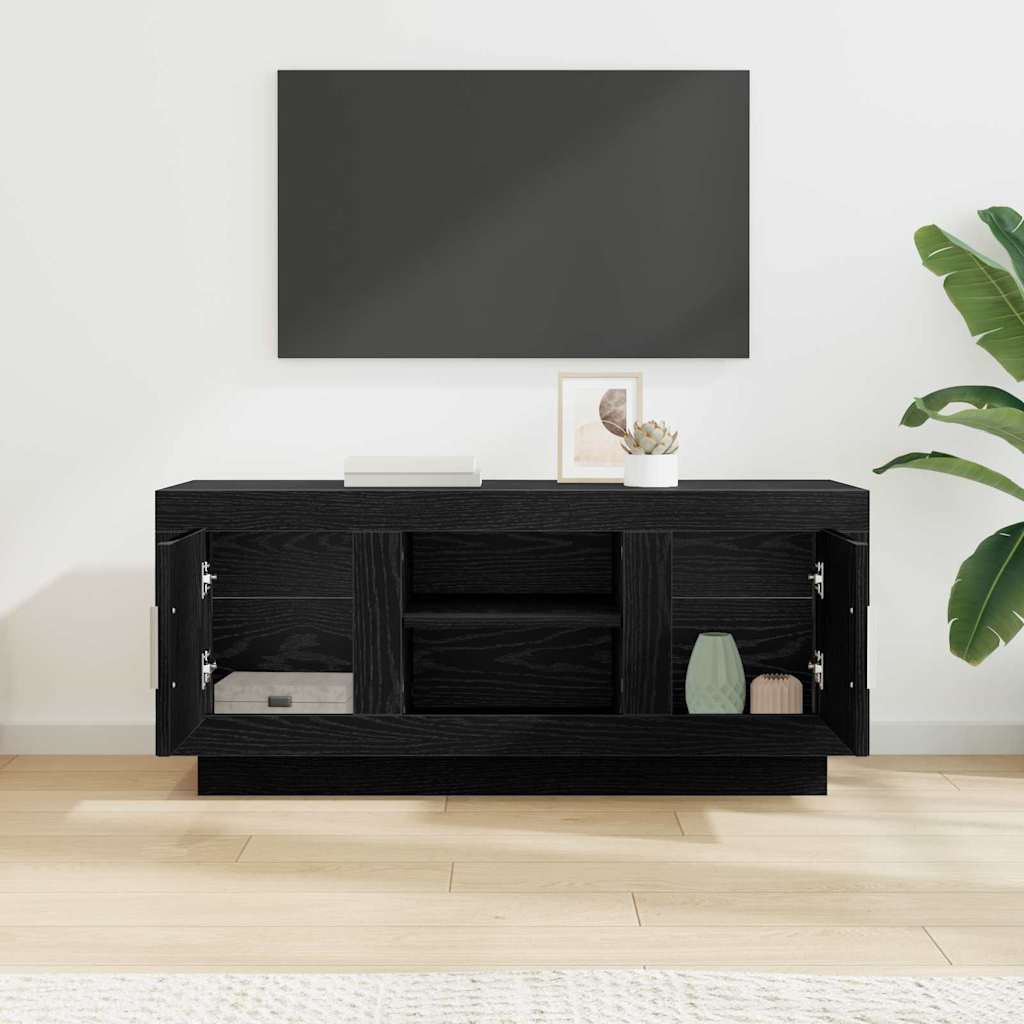 TV Cabinet 102 x 35 x 45 cm Black Oak Engineered Wood
