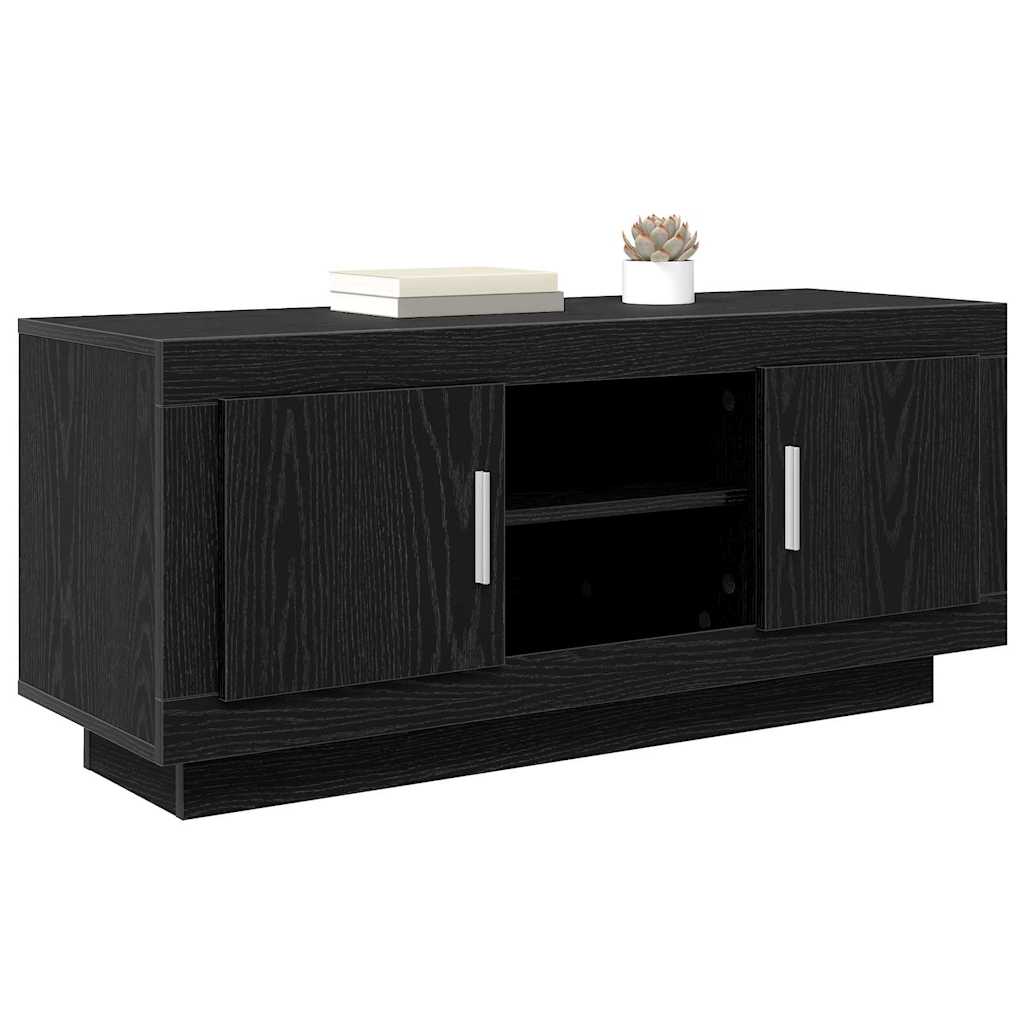 TV Cabinet 102 x 35 x 45 cm Black Oak Engineered Wood