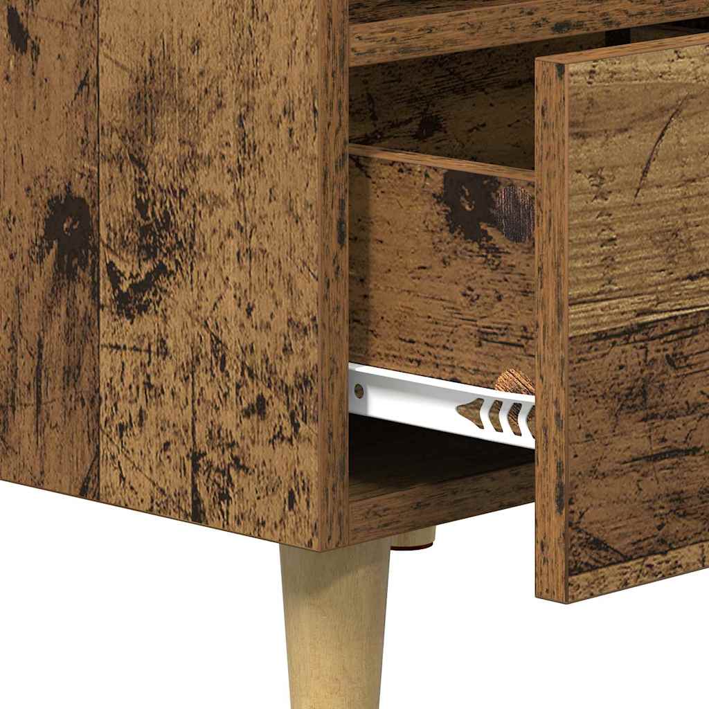 Bed Cabinet Old Wood 40 x 35 x 47.5cm Engineered Wood