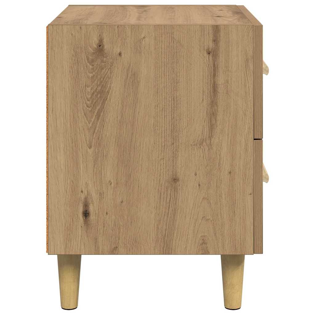 Bed Cabinet 2 pcs Artisan Oak 40 x 35 x 47.5cm Engineered Wood