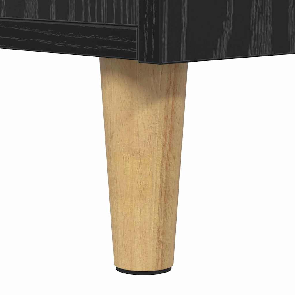 Bed Cabinet Black Oak 40 x 35 x 47.5cm Engineered Wood