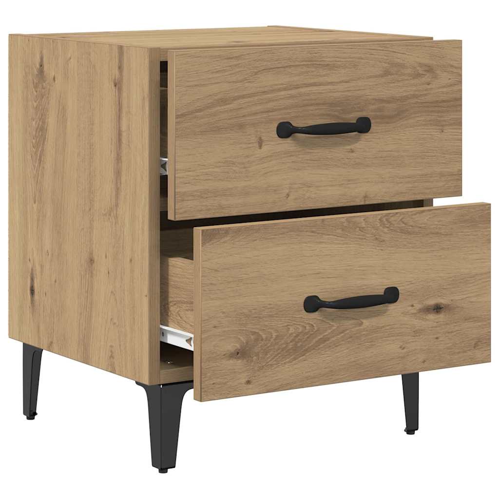 Bed Cabinet 2 pcs Artisan Oak 40 x 35 x 47.5 cm Engineered Wood