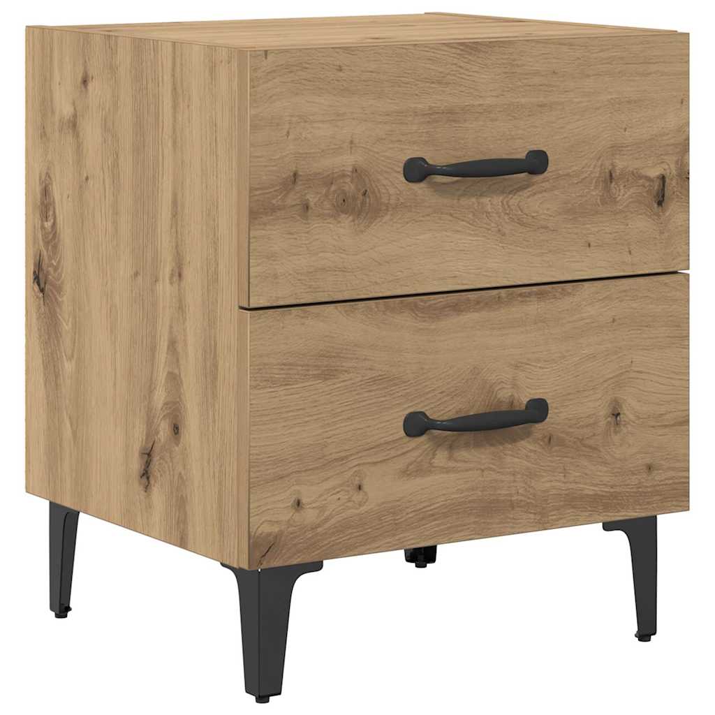 Bed Cabinet 2 pcs Artisan Oak 40 x 35 x 47.5 cm Engineered Wood