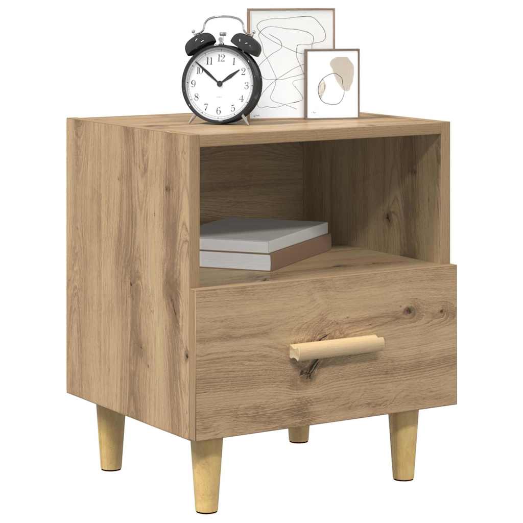 Bedside Cabinet with Drawer 2 pcs Artisan Oak 40 x 35 x 47 cm