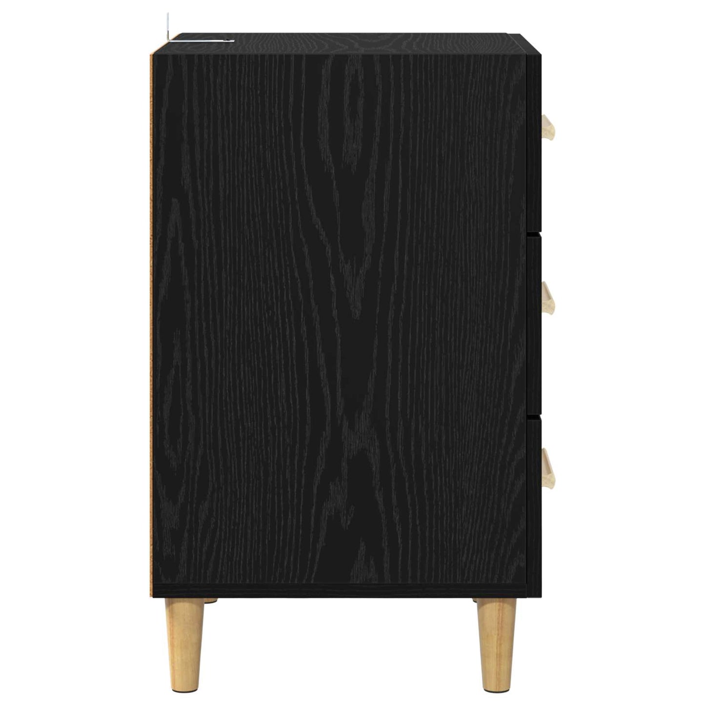 Bedside Cabinet Black Oak 40 x 40 x 66 cm Engineered Wood